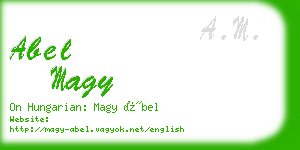 abel magy business card